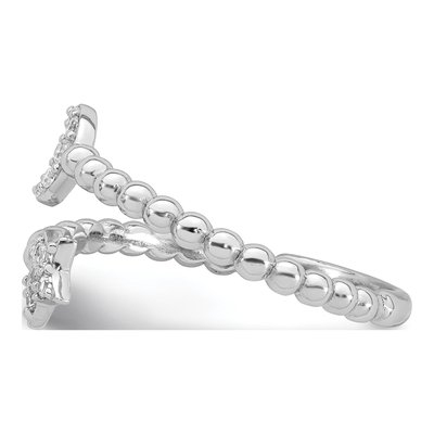 Sterling Silver CZ Moon Star Ring – view 4