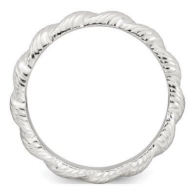 Sterling Silver 3.7mm Twisted Band – view 3
