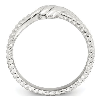 Sterling Silver Twisted Fashion Ring – view 3