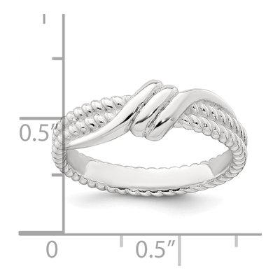 Sterling Silver Twisted Fashion Ring – view 6