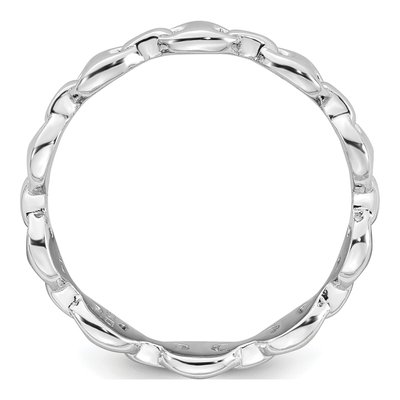 Sterling Silver Mariner Link Ring – view 3