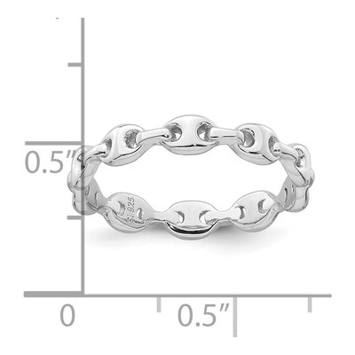Sterling Silver Mariner Link Ring – view 5