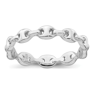 Sterling Silver Mariner Link Ring