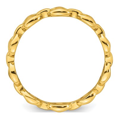 Gold-Plated Sterling Silver Mariner Link Ring – view 3