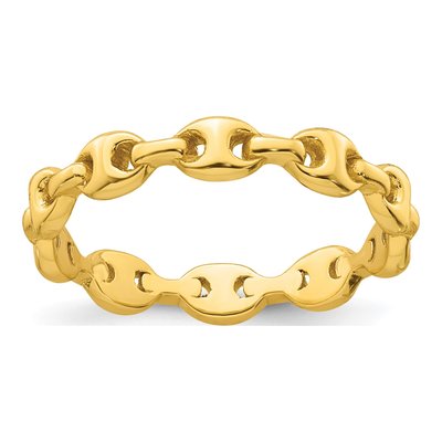 Gold-Plated Sterling Silver Mariner Link Ring