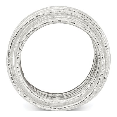 Sterling Silver Wrapped Spring Flexible Ring – view 3