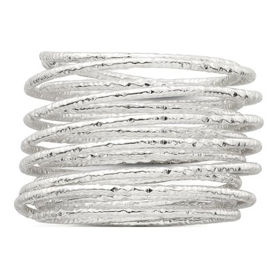 Sterling Silver Wrapped Spring Flexible Ring – view 4