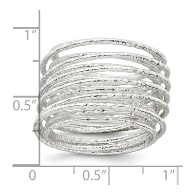 Sterling Silver Wrapped Spring Flexible Ring – view 5