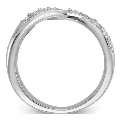 Sterling Silver CZ Multi-Row Ring – view 2