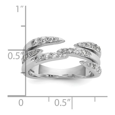 Sterling Silver CZ Multi-Row Ring – view 5