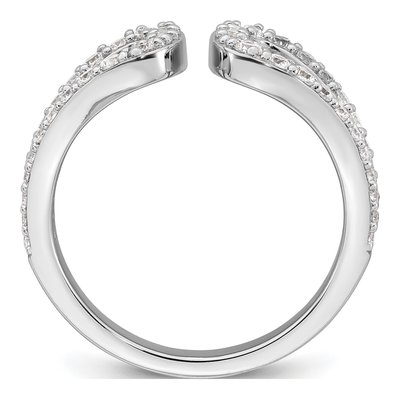 Sterling Silver CZ Open Top Ring – view 3