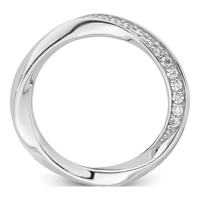 Sterling Silver CZ Twisted Ring – view 3