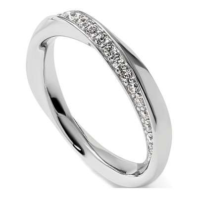 Sterling Silver CZ Twisted Ring – view 8