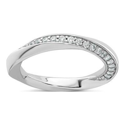 Sterling Silver CZ Twisted Ring