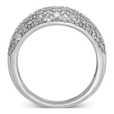 Sterling Silver CZ Tapered Pave Ring – view 3