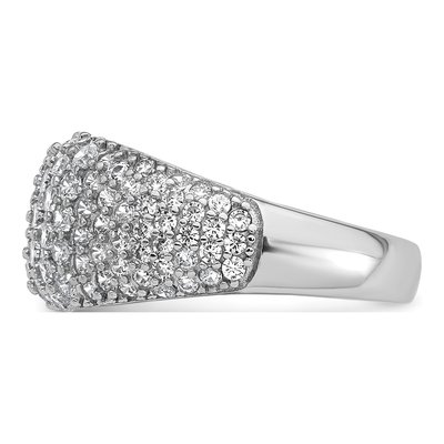 Sterling Silver CZ Tapered Pave Ring – view 4