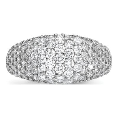 Sterling Silver CZ Tapered Pave Ring – view 5