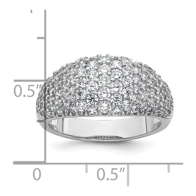 Sterling Silver CZ Tapered Pave Ring – view 6