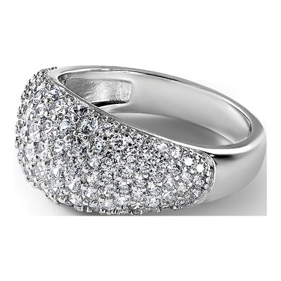 Sterling Silver CZ Tapered Pave Ring – view 8