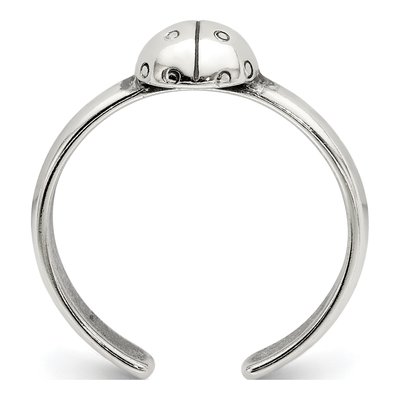 Sterling Silver Antiqued Ladybug Toe Ring – view 3