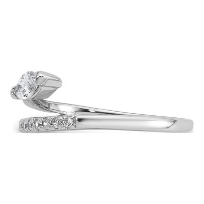 Sterling Silver CZ Marquise Round Ring – view 4