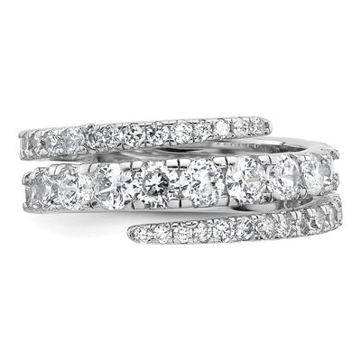 Sterling Silver CZ Wrapped Ring – view 5