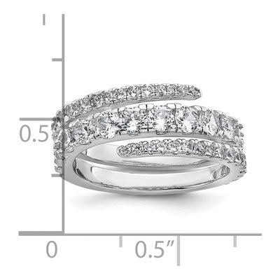Sterling Silver CZ Wrapped Ring – view 6