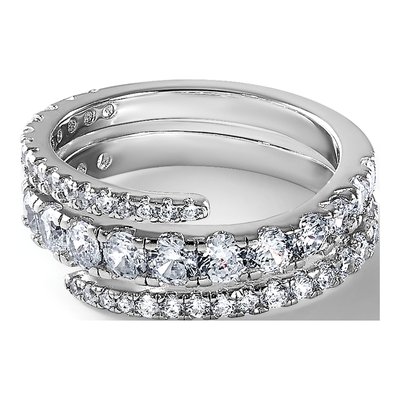 Sterling Silver CZ Wrapped Ring – view 8