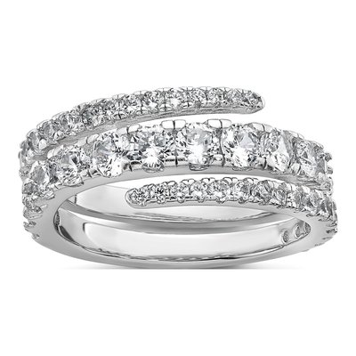 Sterling Silver CZ Wrapped Ring