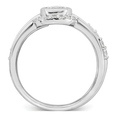 Sterling Silver CZ Three-Ring Set, Size 6 – view 3