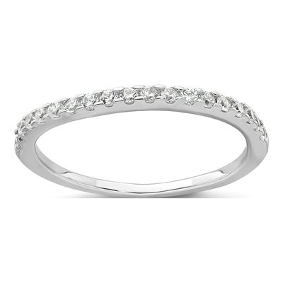 Sterling Silver CZ 3-Stone Halo Bridal Set, Size 6 – view 6