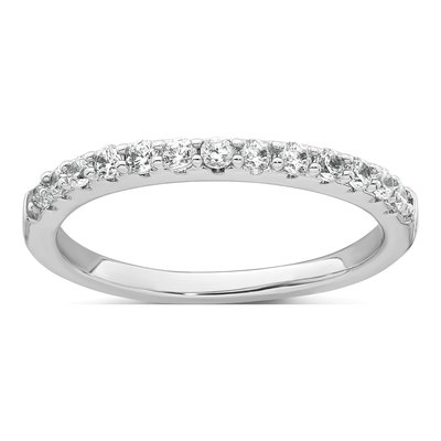 Sterling Silver Rhodium-Plated Polished Cz Solitaire Size 6 Engagement Ring And Wedding Band Set – view 6