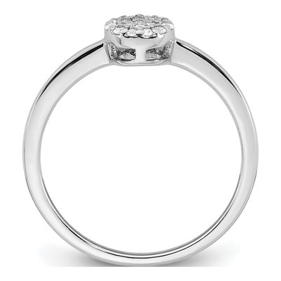Sterling Silver CZ Pave Circle Ring – view 3