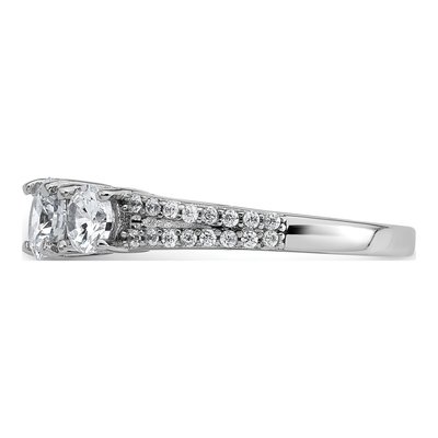 Sterling Silver CZ Three Ring – view 4