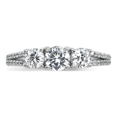 Sterling Silver CZ Three Ring – view 5