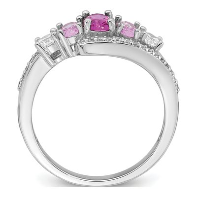 Sterling Silver CZ 5-Stone Ring – view 3