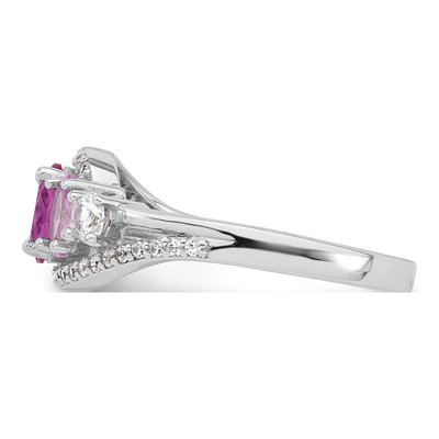 Sterling Silver CZ 5-Stone Ring – view 4