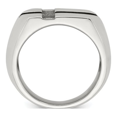 Men's Sterling Silver Antiqued Cross Ring – view 3