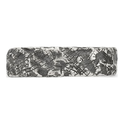 Men's Sterling Silver 6.1mm Antiqued Nugget Band – view 5