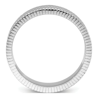 Men's Sterling Silver 5mm Textured Band – view 3