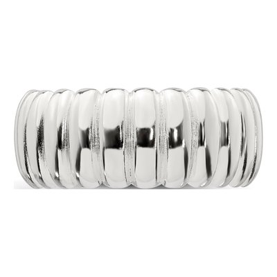 Men's Sterling Silver 8.5mm Ridge Band – view 4