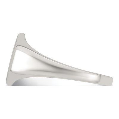 Men's Sterling Silver Hexagon Signet Ring – view 4