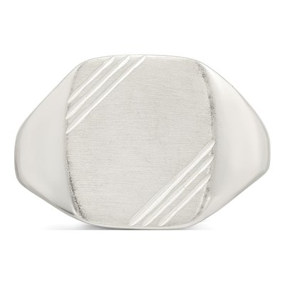 Men's Sterling Silver Signet Ring – view 5