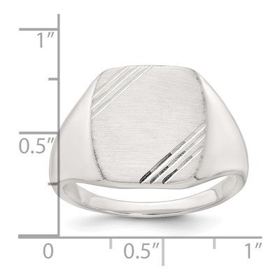 Men's Sterling Silver Signet Ring – view 6