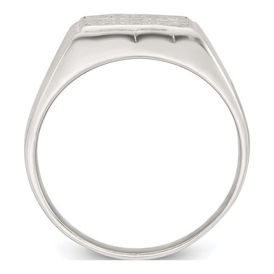 Men's Sterling Silver CZ Square Ring – view 3