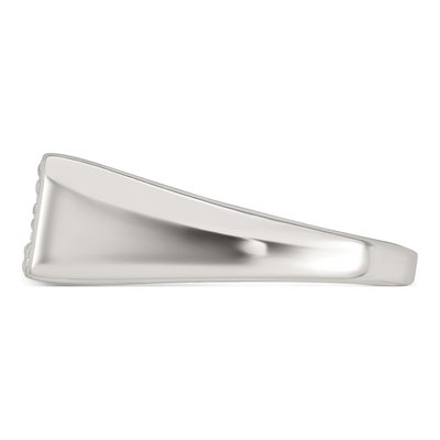 Men's Sterling Silver CZ Rectangular Ring – view 4