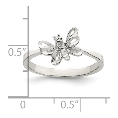 Sterling Silver Butterfly Ring – view 4