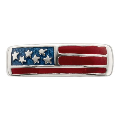 Sterling Silver Enameled Flag Toe Ring – view 6