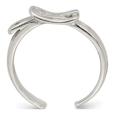 Sterling Silver Antiqued Buckle Toe Ring – view 3