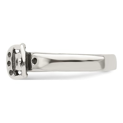 Sterling Silver Antiqued Buckle Toe Ring – view 5